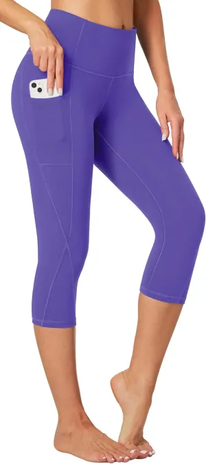 Heathyoga Capri Leggings for Women High Waisted Capri Leggings with Pockets for Women Tummy Control Yoga Pants Women