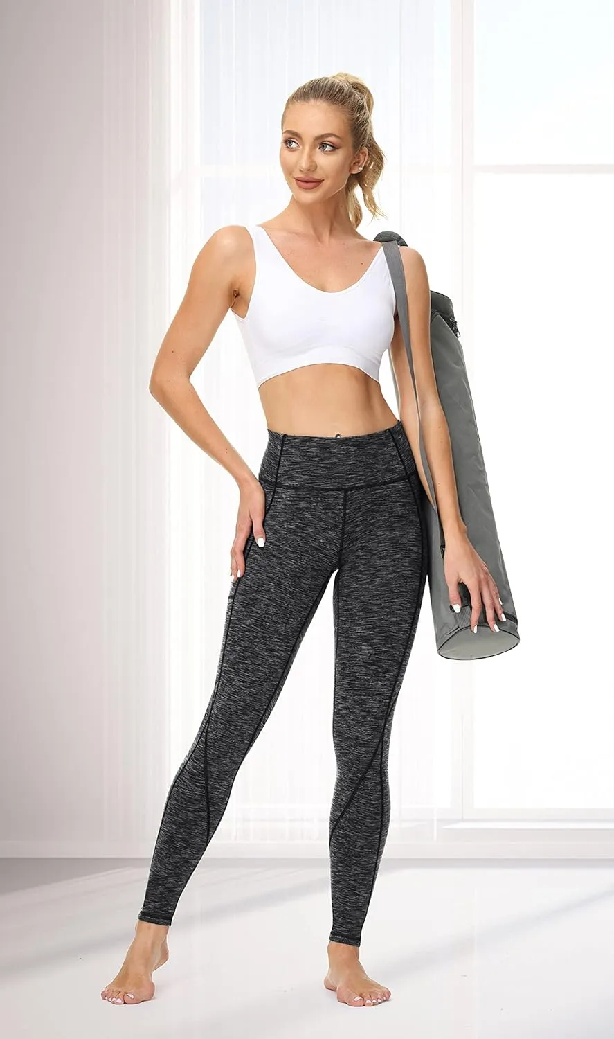 Heathyoga Women's Yoga Pants Leggings with Pockets for Women High Waist Yoga Pants with Pockets Workout Leggings Tights