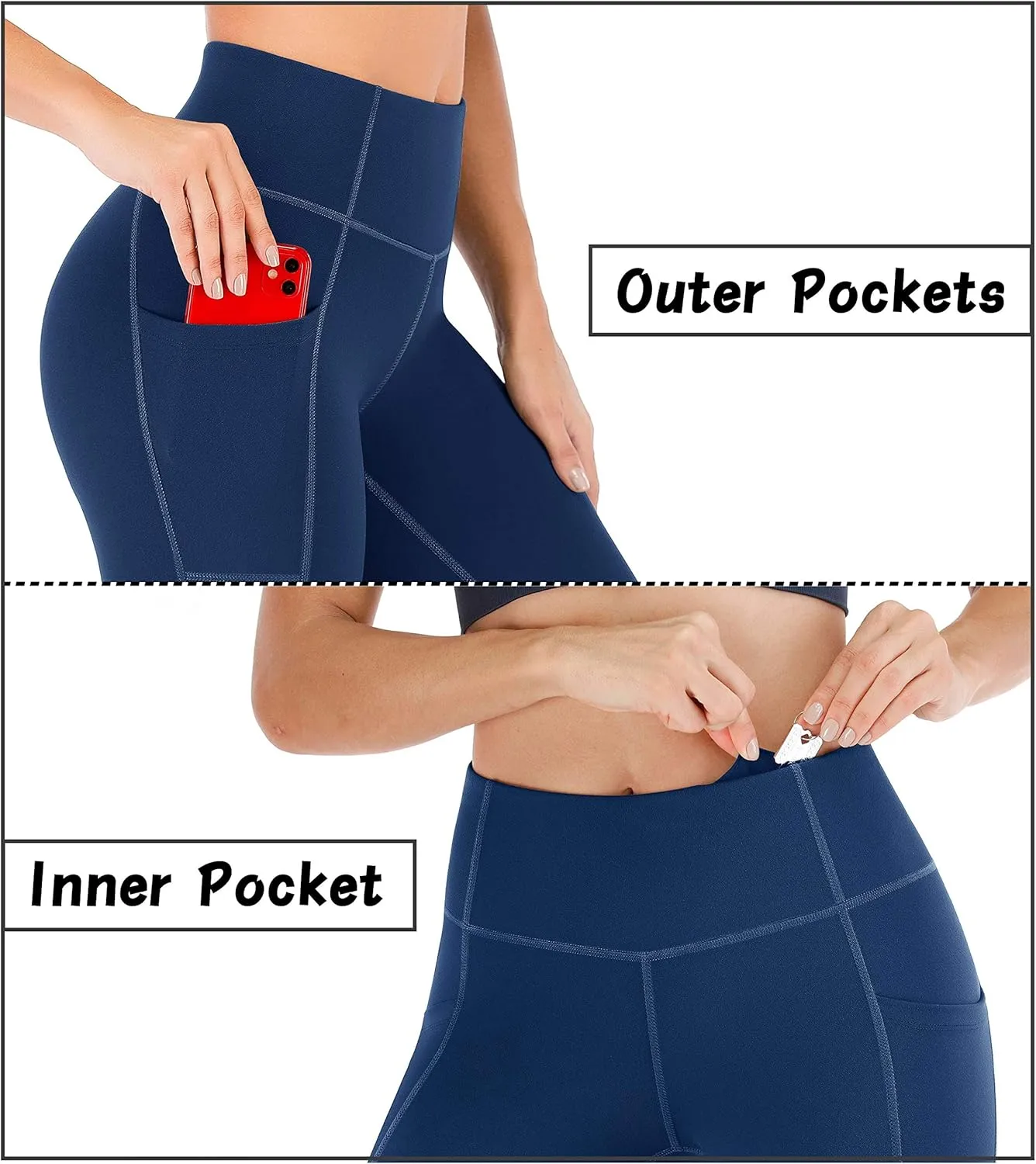Heathyoga Women's Yoga Pants Leggings with Pockets for Women High Waist Yoga Pants with Pockets Workout Leggings Tights