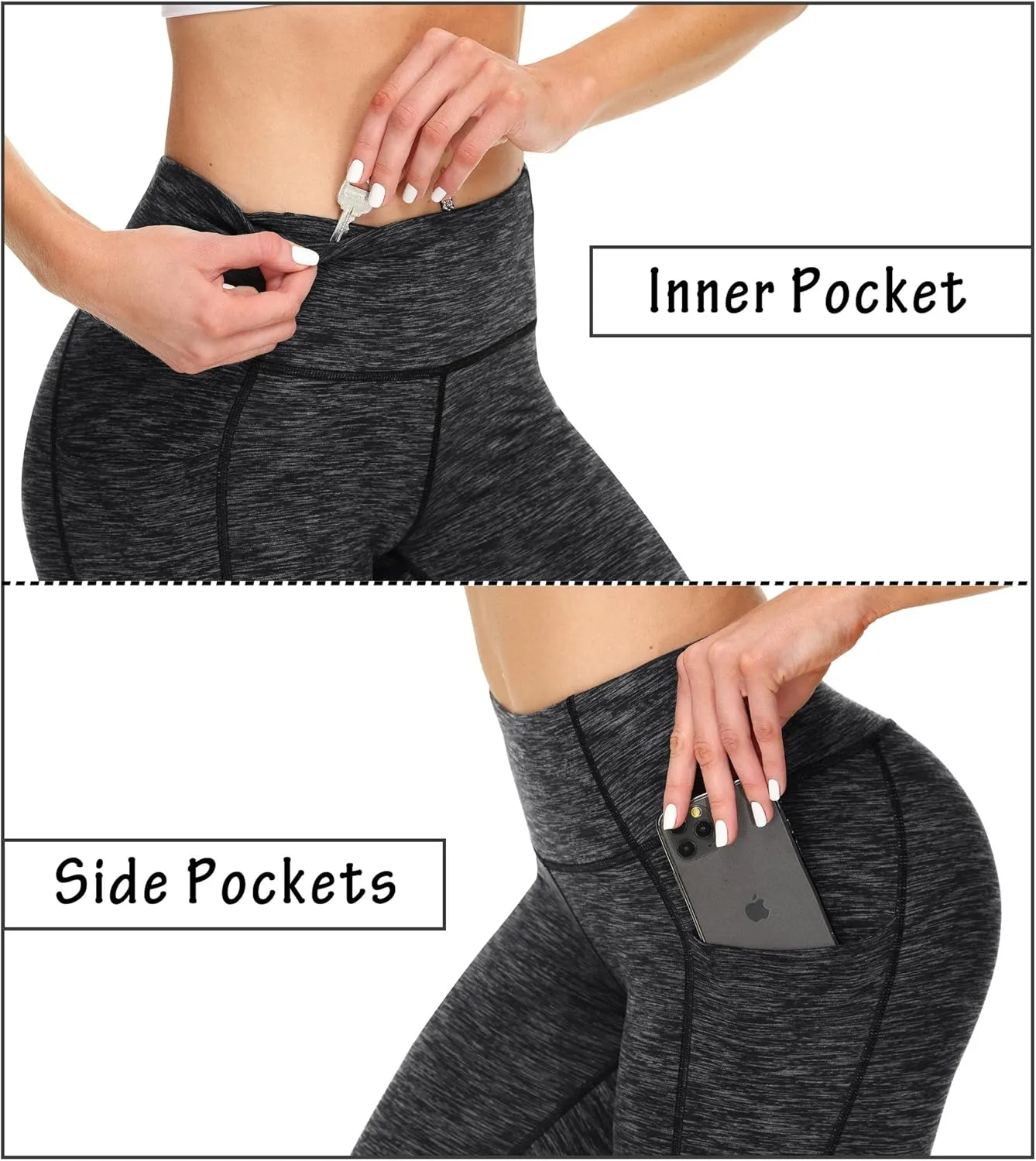 Heathyoga Women's Yoga Pants Leggings with Pockets for Women High Waist Yoga Pants with Pockets Workout Leggings Tights