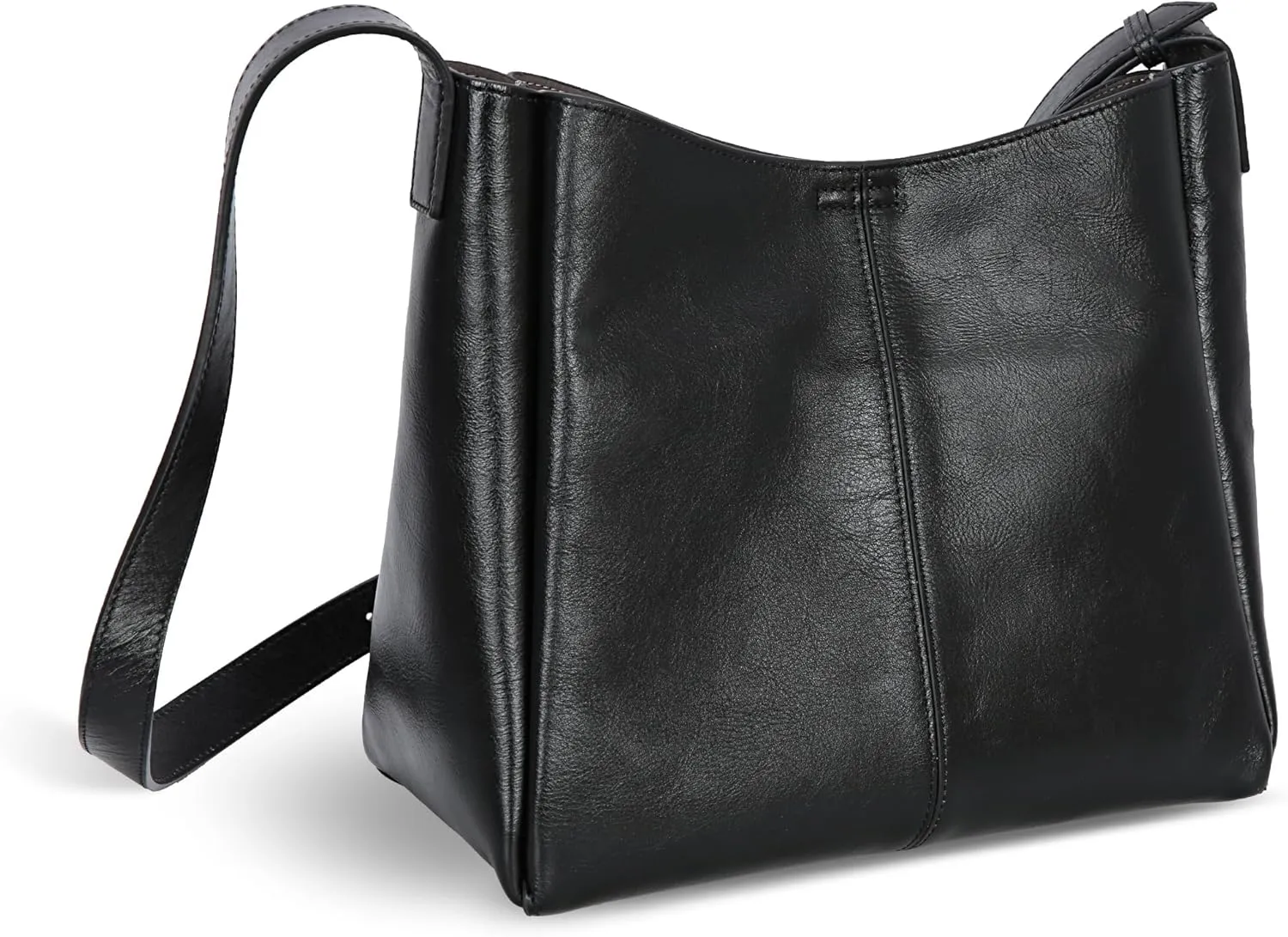 HESHE Genuine Leather Purses for Women Shoulder Handbags Crossbody Hobo Purses Buckets Satchel Bags Tote Work Top Handle Bag