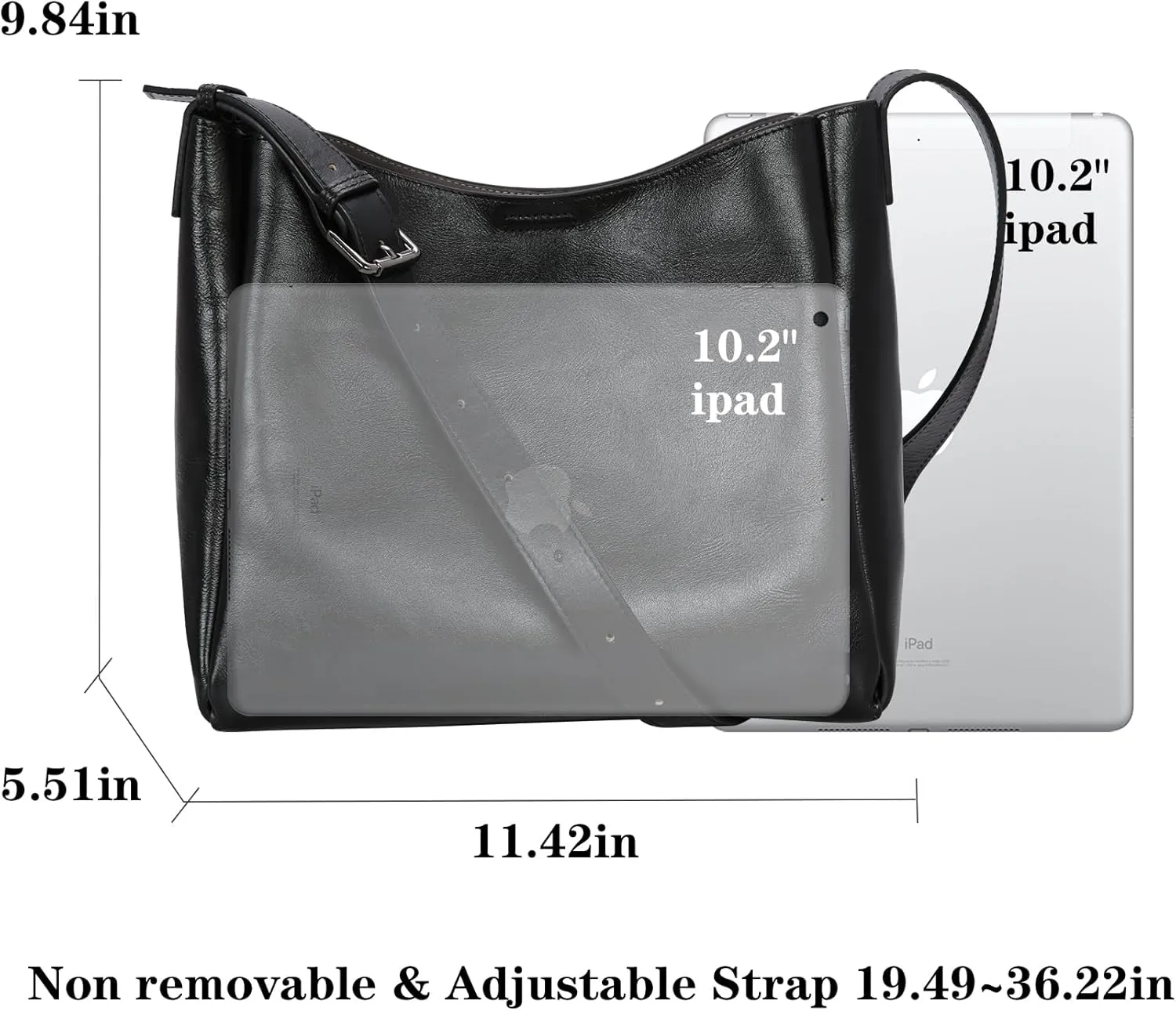 HESHE Genuine Leather Purses for Women Shoulder Handbags Crossbody Hobo Purses Buckets Satchel Bags Tote Work Top Handle Bag