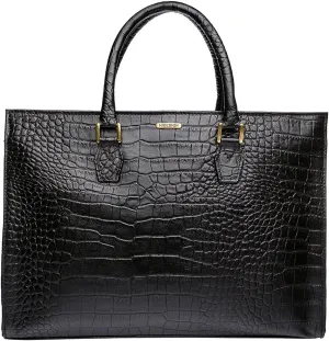 Hidesign Kester Women's Leather Multi-Compartment Work Bag/Office Bag/Satchel with Detachable & Attachable Shoulder Strap