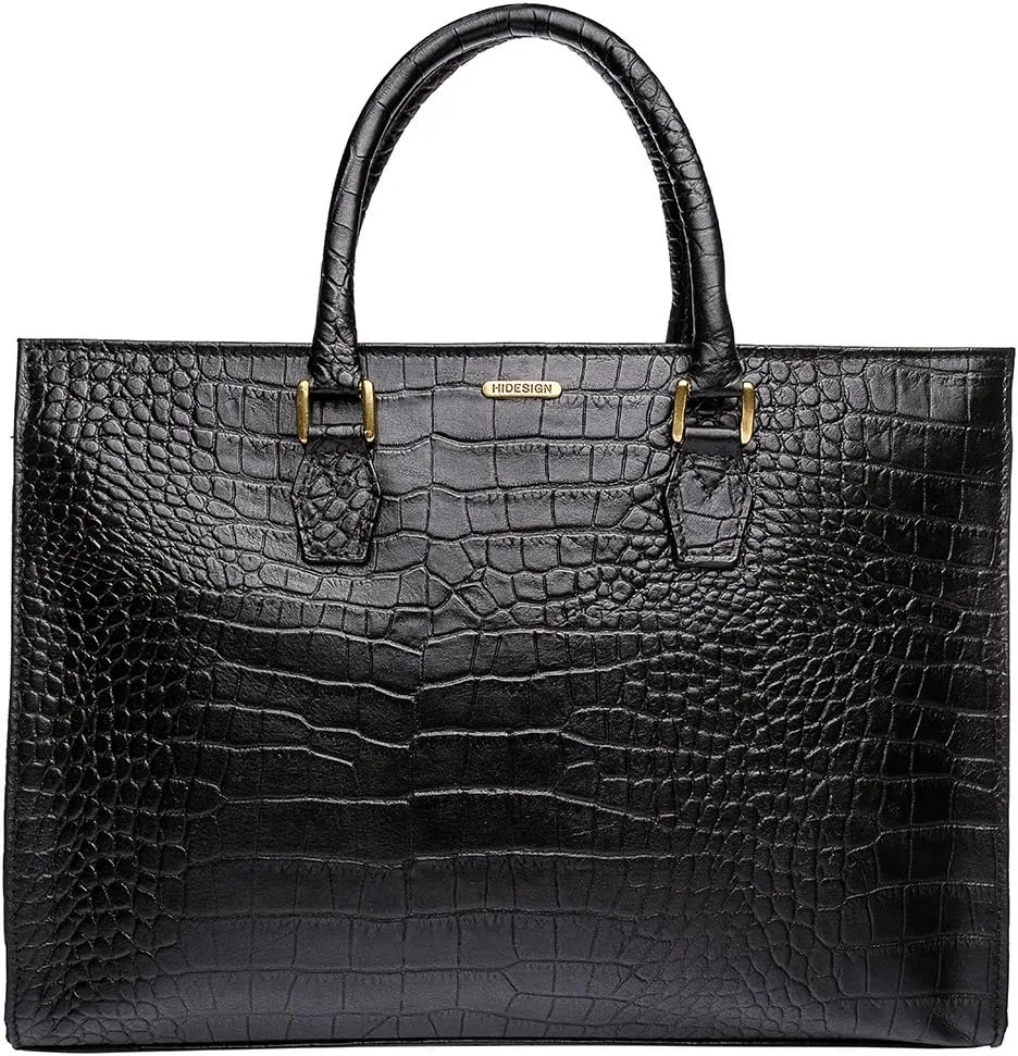 Hidesign Kester Women's Leather Multi-Compartment Work Bag/Office Bag/Satchel with Detachable & Attachable Shoulder Strap