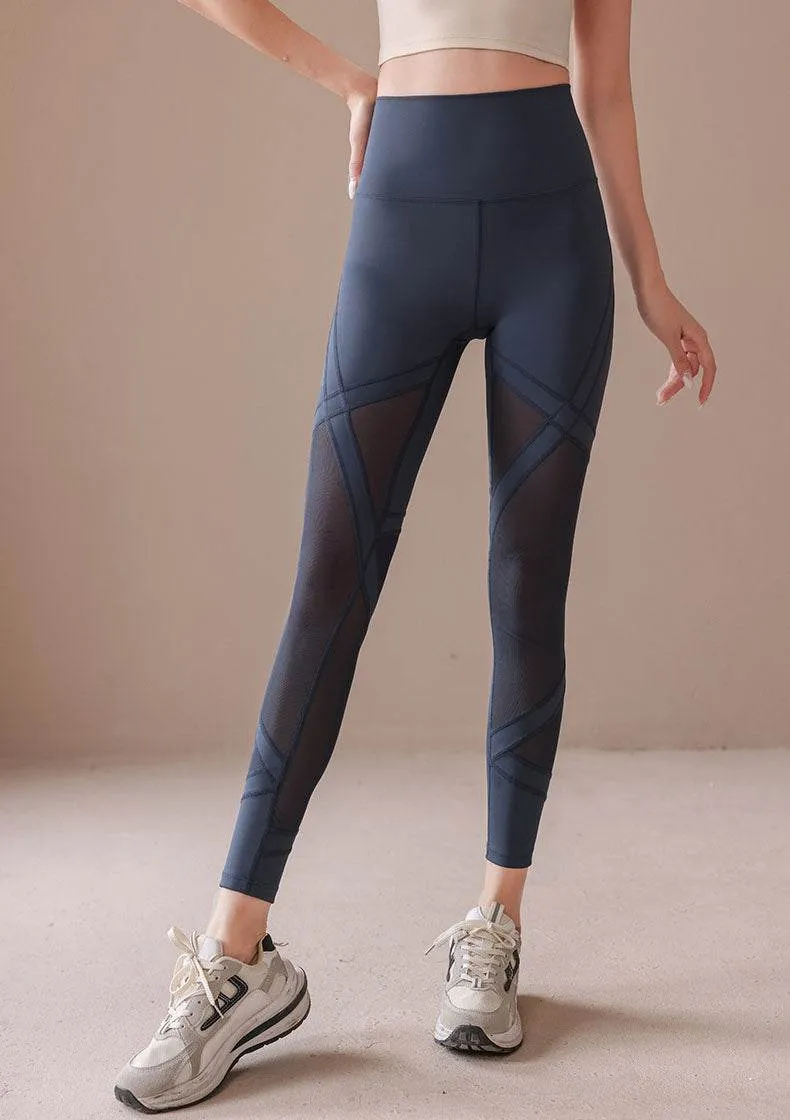 High Waist Mesh Yoga Leggings