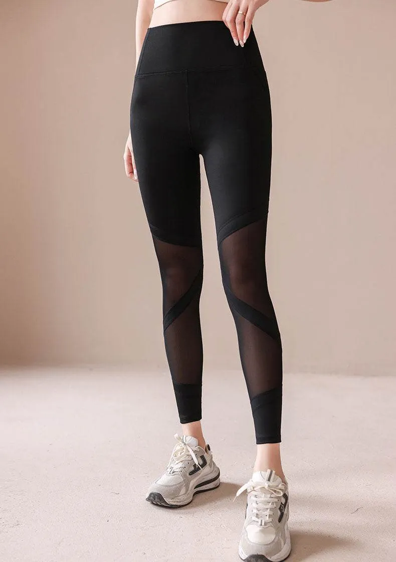 High Waist Mesh Yoga Leggings