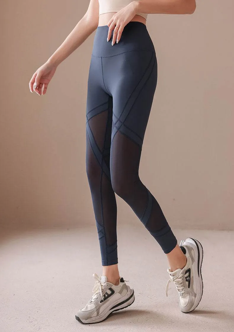 High Waist Mesh Yoga Leggings