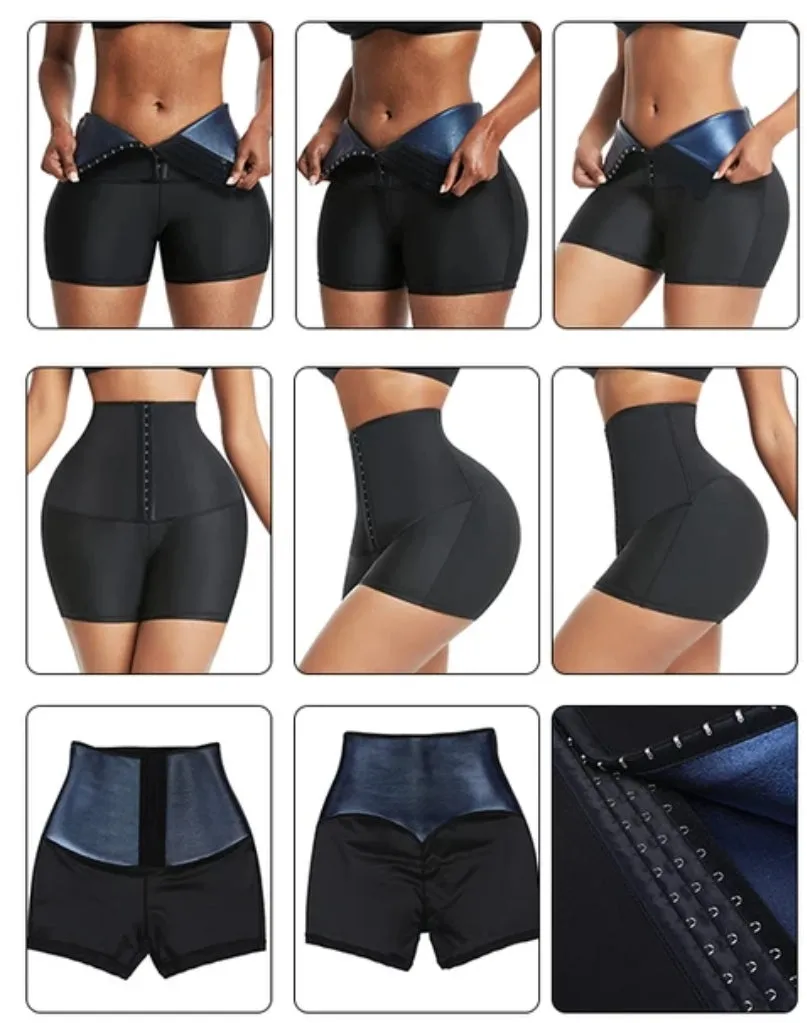 High Waisted Sauna Corset Shorts