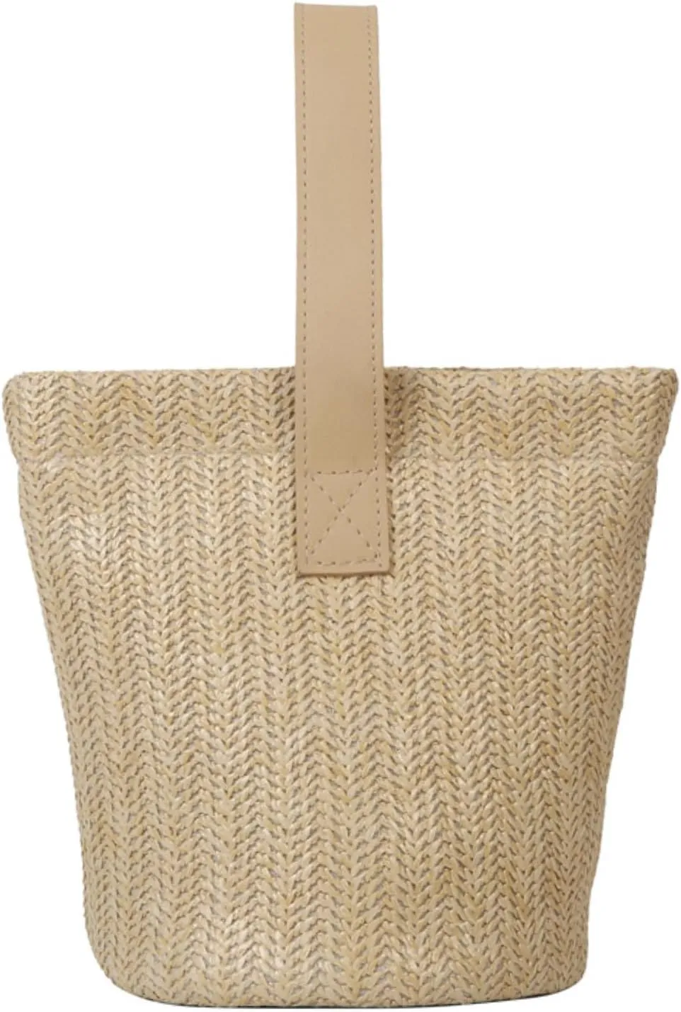 HJMND Straw Purses For Women 2025 Straw Bag Beach Tote Beach Bag Bucket Purse Tote Bag(Khaki)