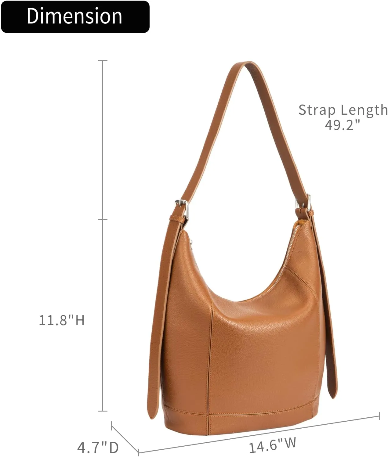 Hobo Crossbody Bags Leather Shoulder Bag Casual Work Handbags 2025 Trendy with Adjustable Strap