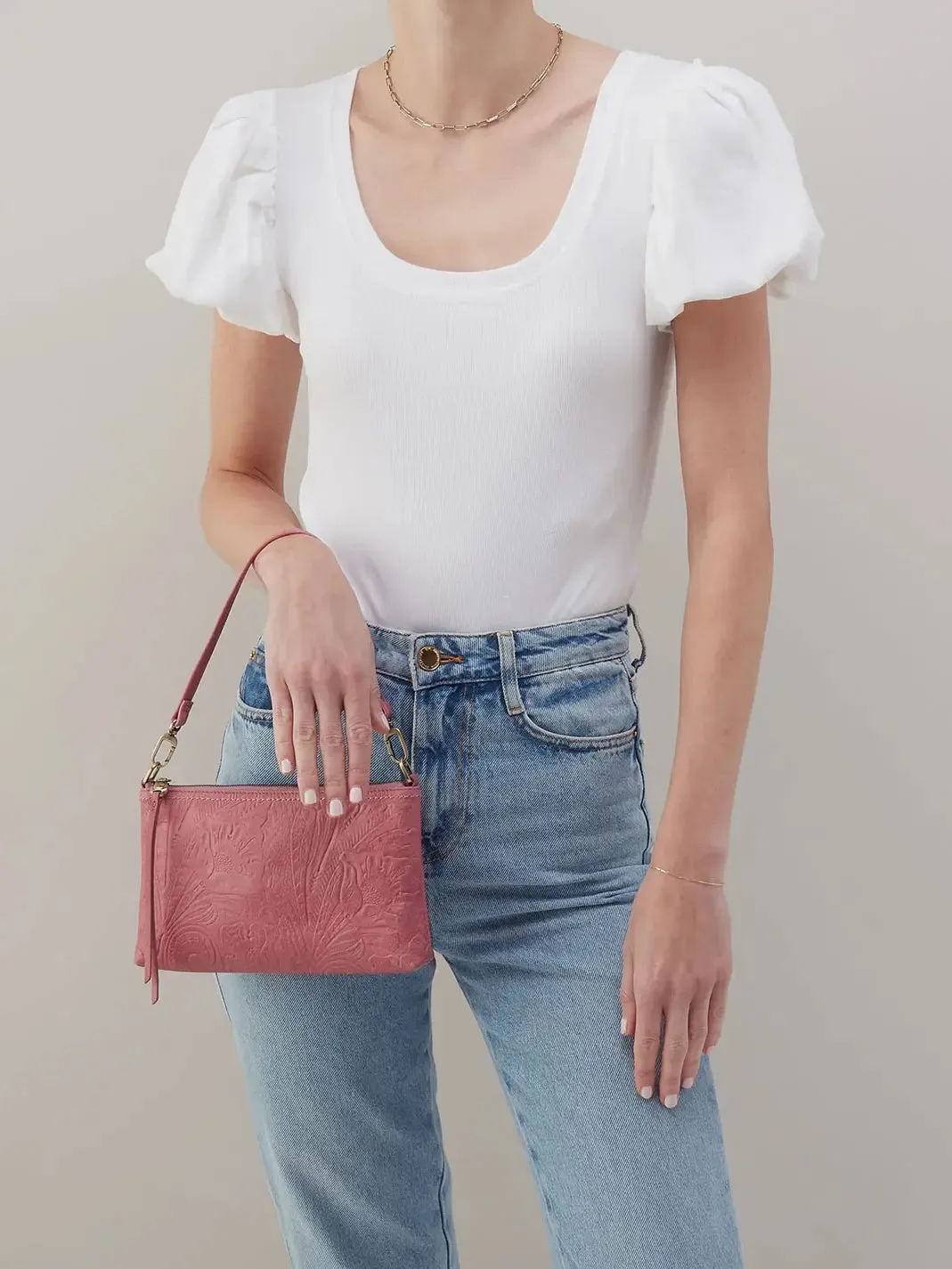 HOBO Darcy Crossbody: Embossed Leather