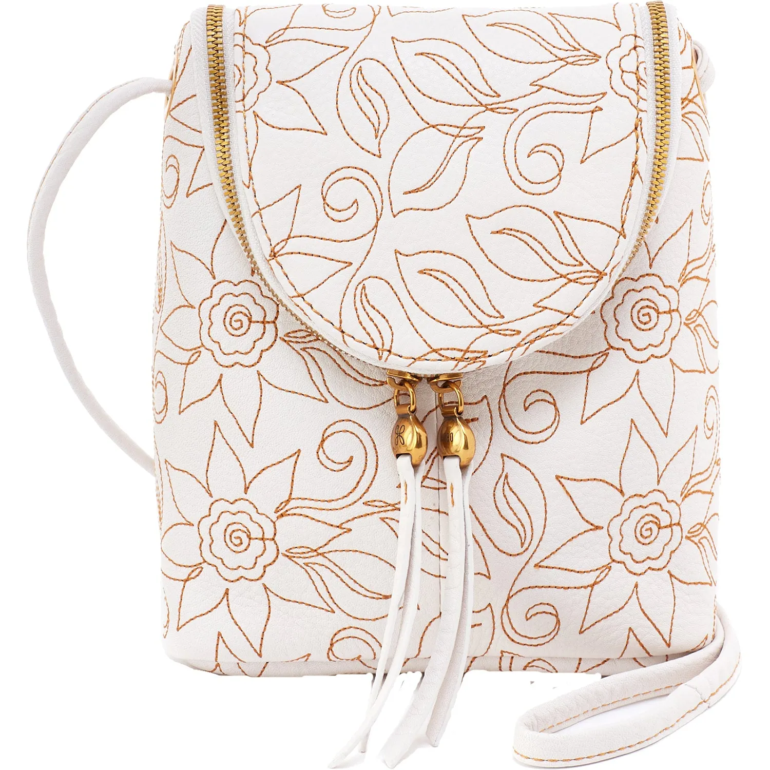 Hobo Fern White Floral Leather