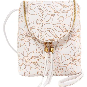 Hobo Fern White Floral Leather