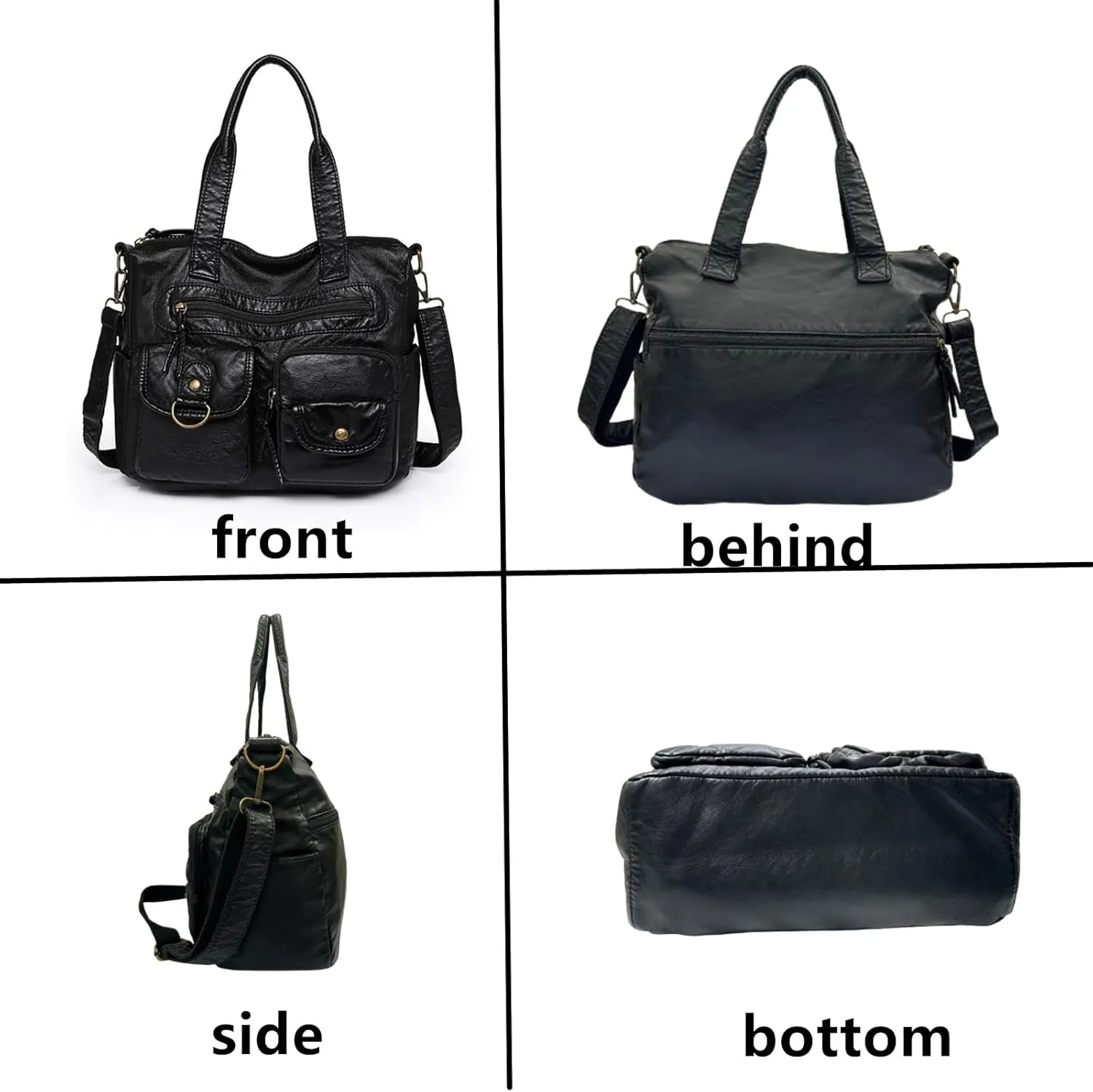 Hobo Handbag and Purses for Women,Top Handle Satchel Purse Tote Shoulder Bags Faux Leather for Ladies