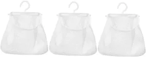 Homoyoyo 3pcs Breathable Hanger Pouch Organizer Mesh Shower Storage Bag for Laundry Kitchen Travel