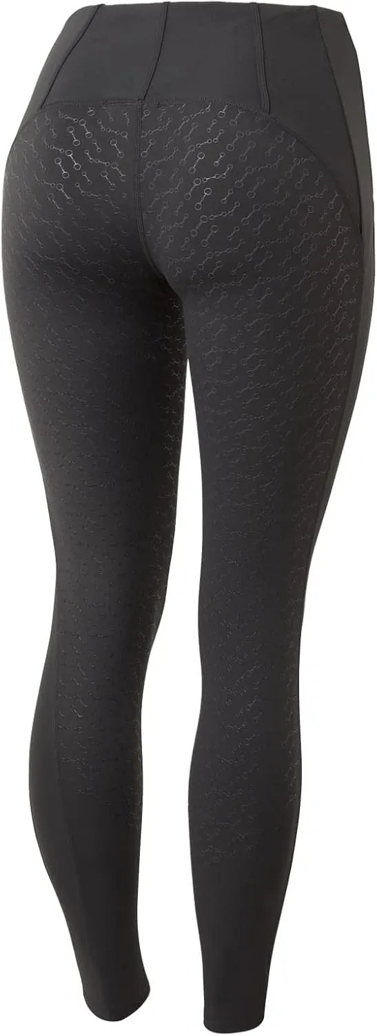 HORZE Ciandra Women's Moisture-Wicking Full Seat Riding Tights with Phone Pocket, UV Protection
