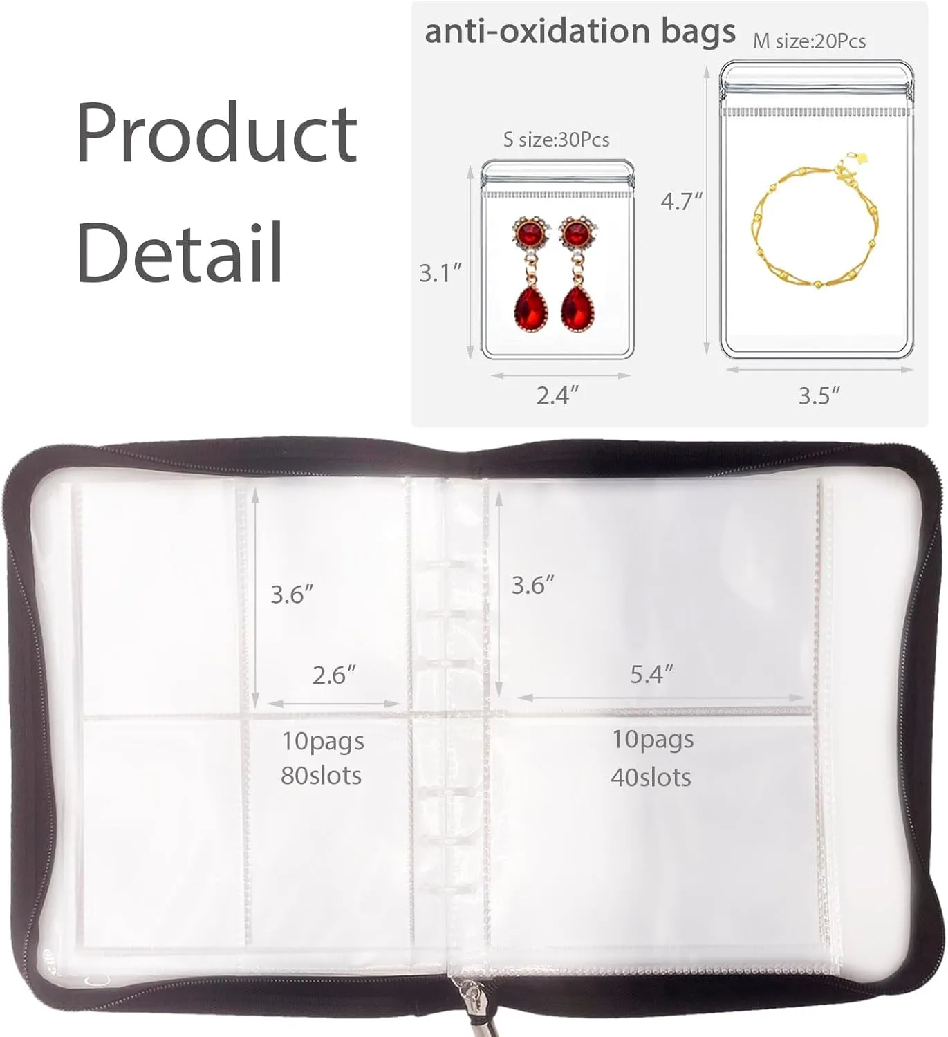HSLFUAI Transparent Jewelry Storage Book Travel Jewelry Organizer Transparent Jewelry Book Organizer for Necklace Bracelet Ring Holder Jewelry Organizer Book with Small Clear Pouch - Yellow