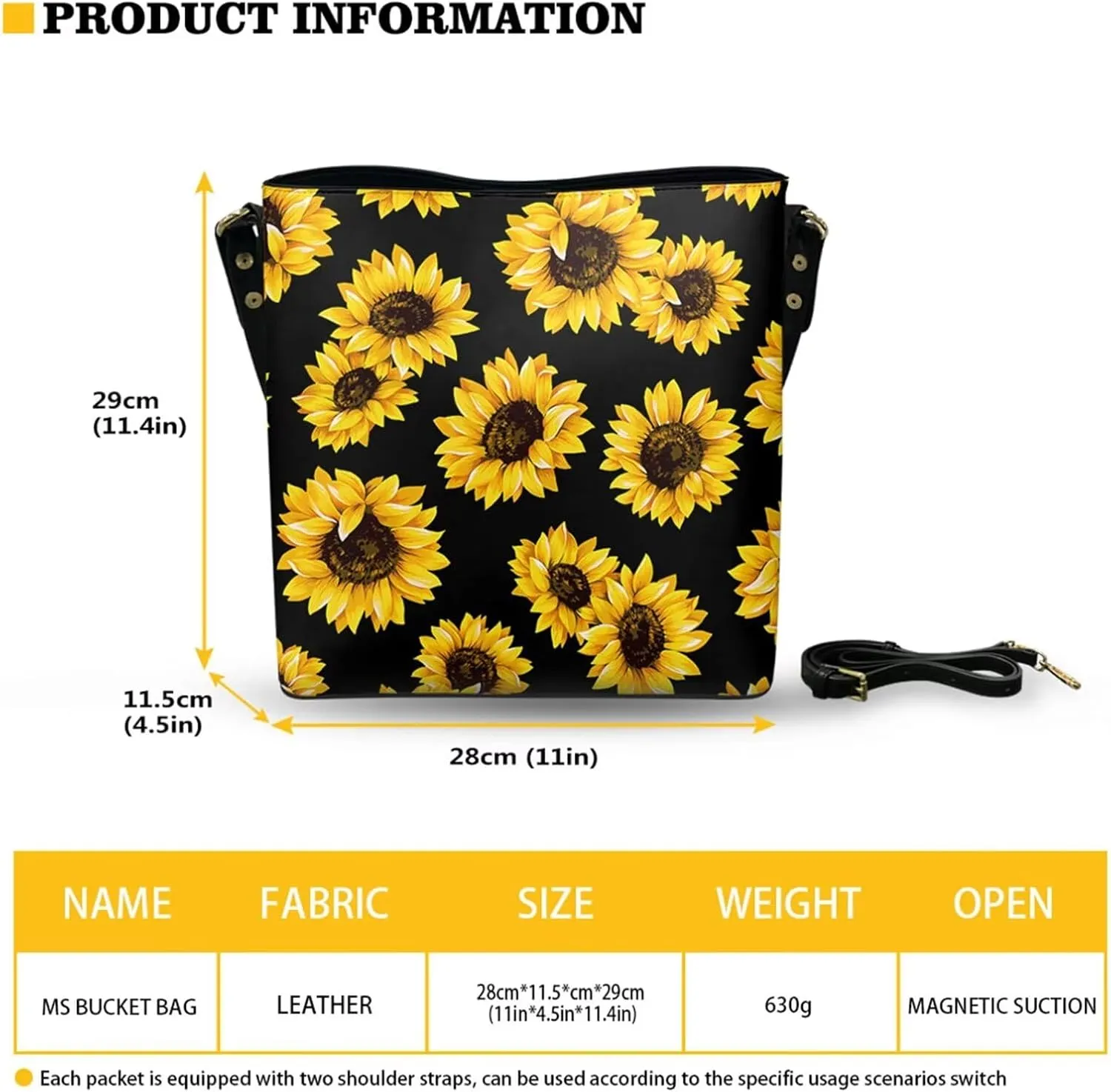 HUGS IDEA Leather Purses and Handbag for Women Bucket Bag with Wrist Wallet 2 Packs