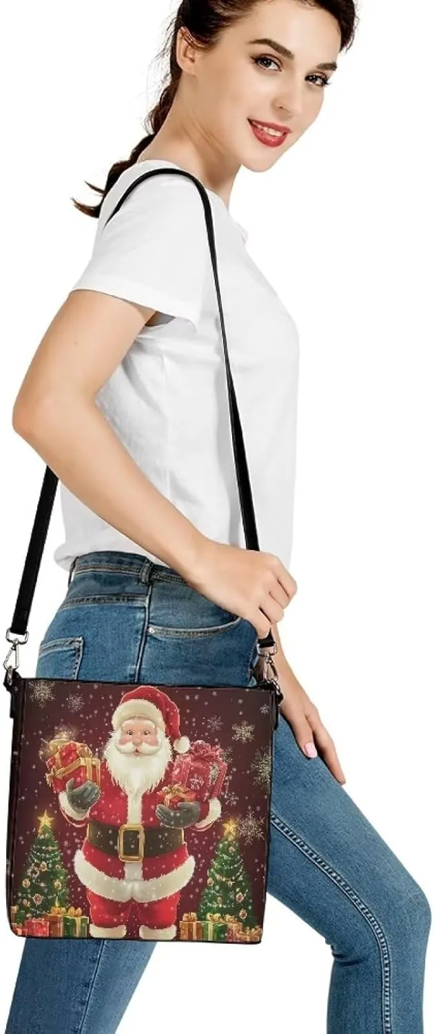 HUGS IDEA Women Handbags PU Leather Big Capacity Tote Handbag Hobo Crossbody Bucket Purse