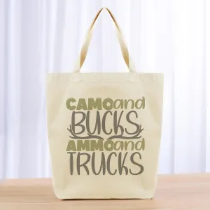 Hunting Tote Bag - khaki gray