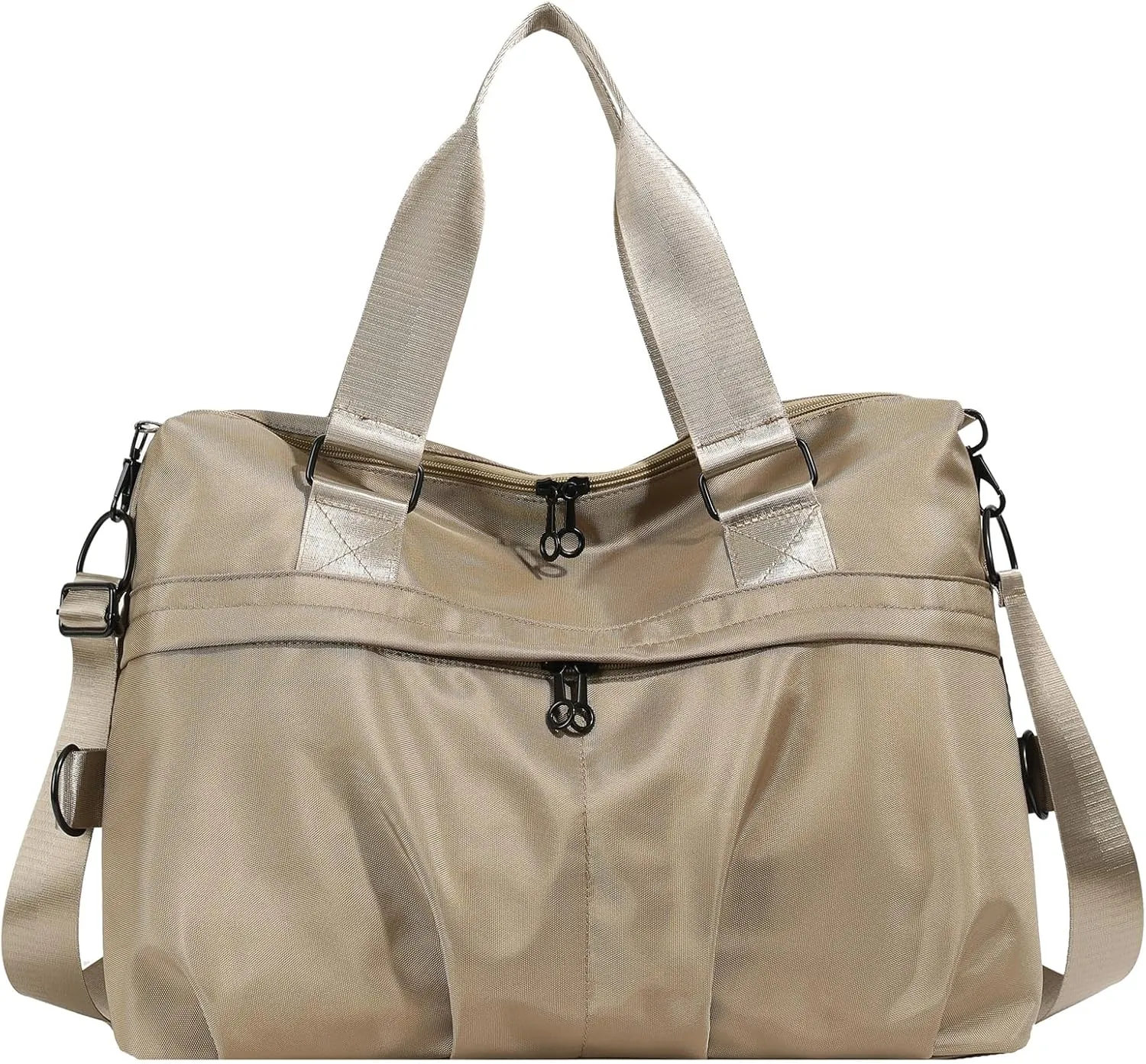 I IHAYNER Travel Weekender Bags for Women, Travel Duffle Bag with Laptop Compartment, Carry on Overnight Bag with Luggage Sleeve for Travel Gym, Khaki
