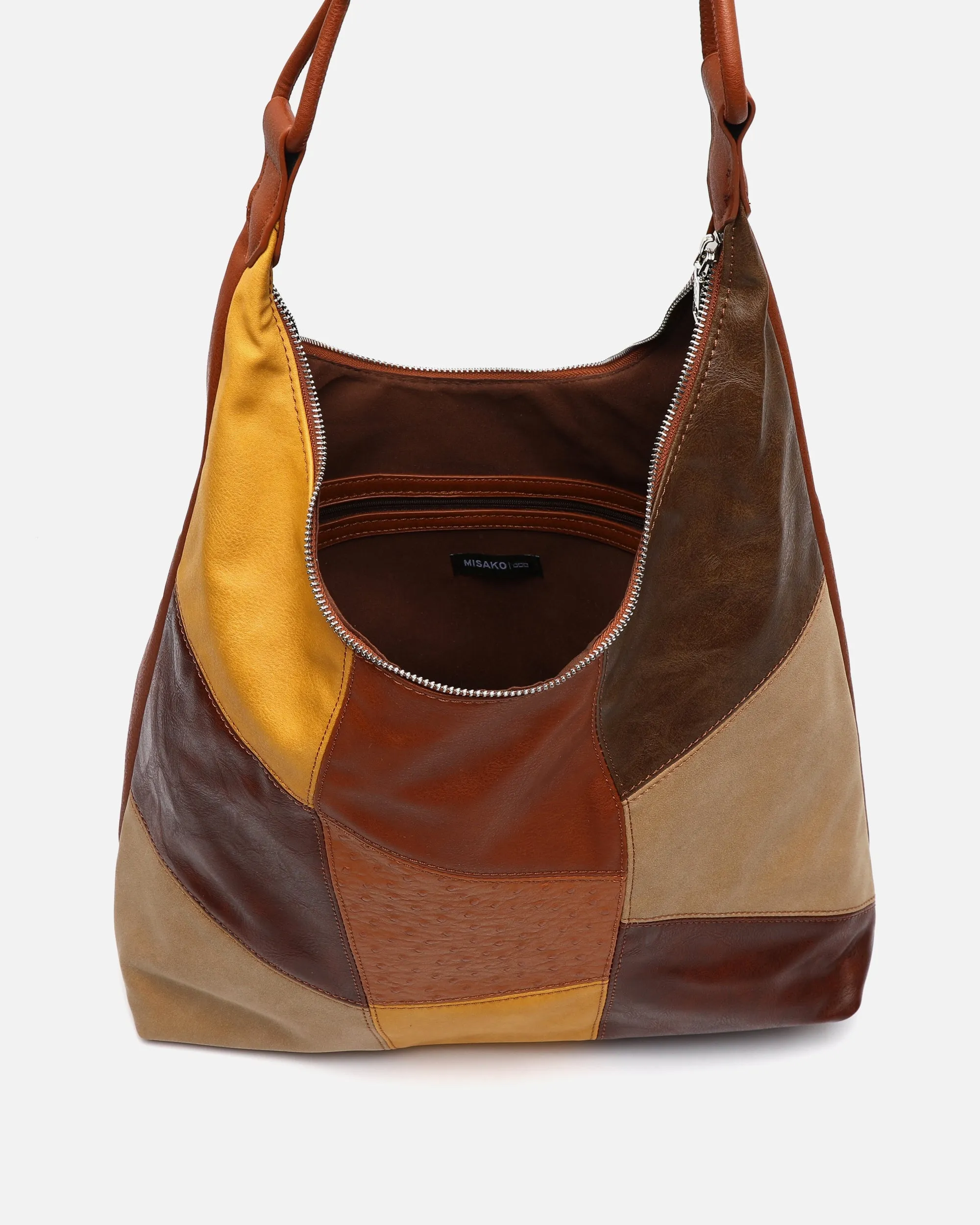 Inepal bolso hobo grande con estampado de patchwork