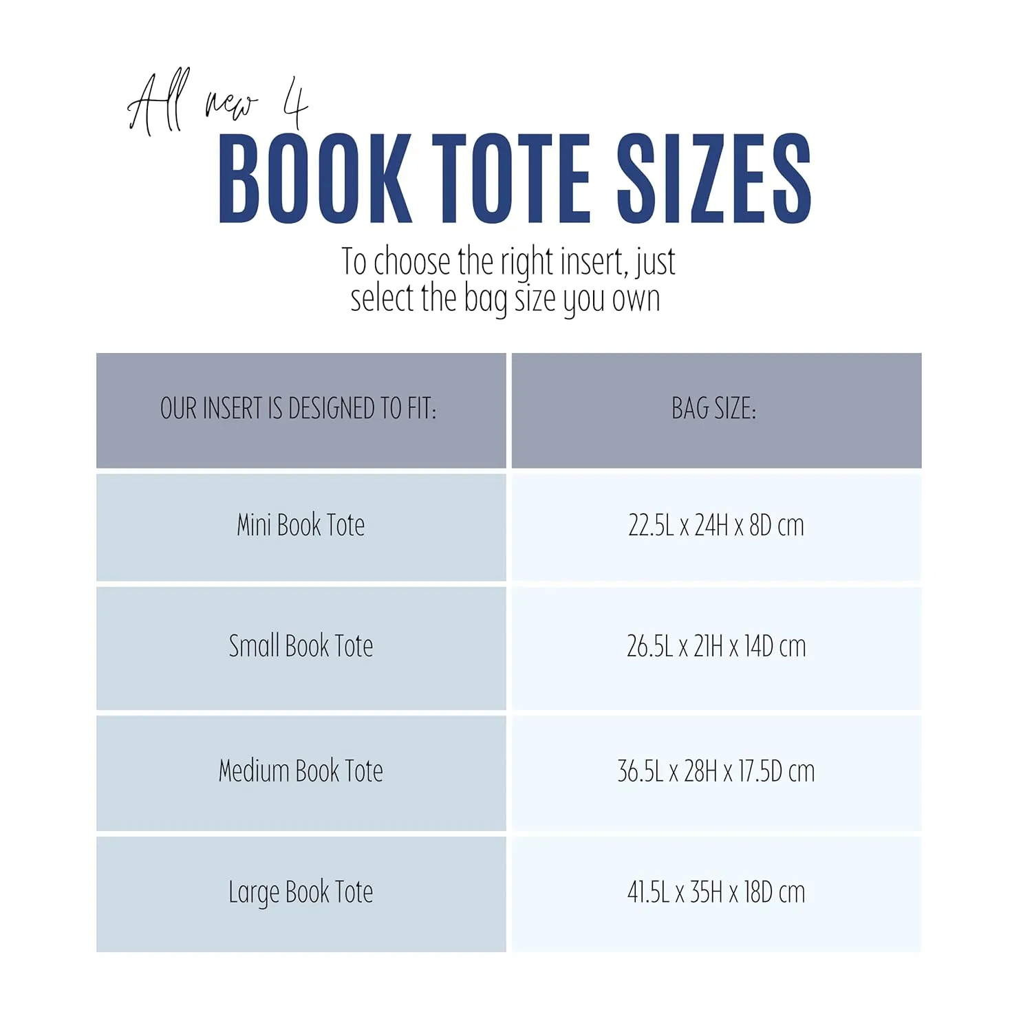 Insert for Book Tote Organizer Medium, Small Book Tote Organizer Insert Best Fit Detailed Size, Large Book Tote Bag Organizer (For Medium Book Tote, Geyser Blue)
