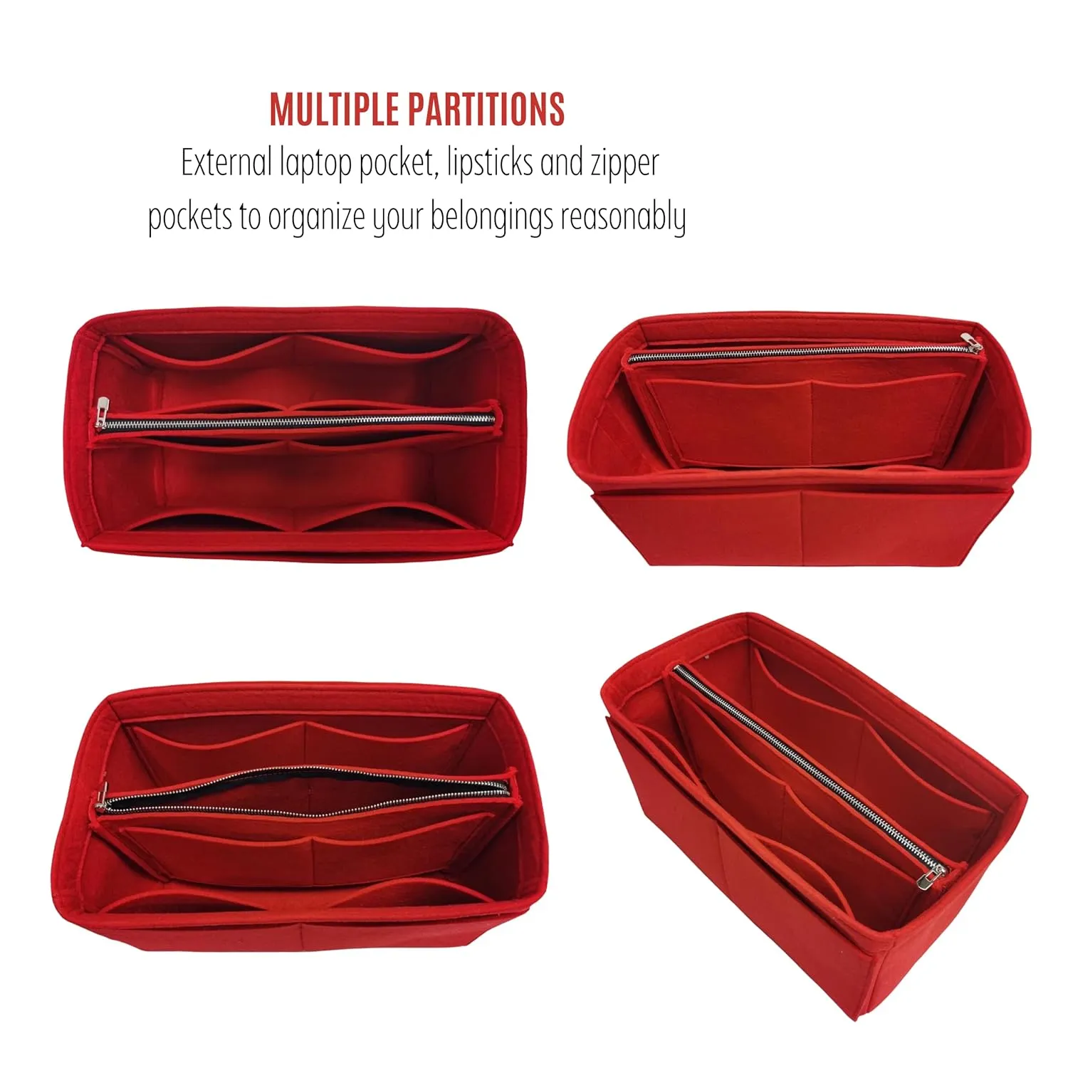 Insert for Book Tote Organizer Medium, Small Book Tote Organizer Insert Best Fit Detailed Size, Large Book Tote Bag Organizer (For Medium Book Tote, Geyser Blue)