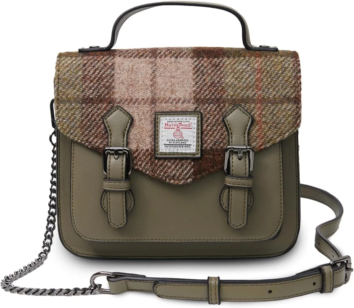 Islander® The Calton Satchel - Ladies Satchel With HARRIS TWEED - Small and Medium