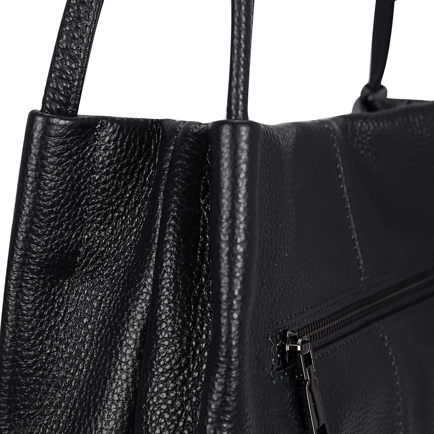 Iswee Genuine Leather Tote Bucket Bags Hobo Shoulder Bags Purse and Handbags for Women Trendy