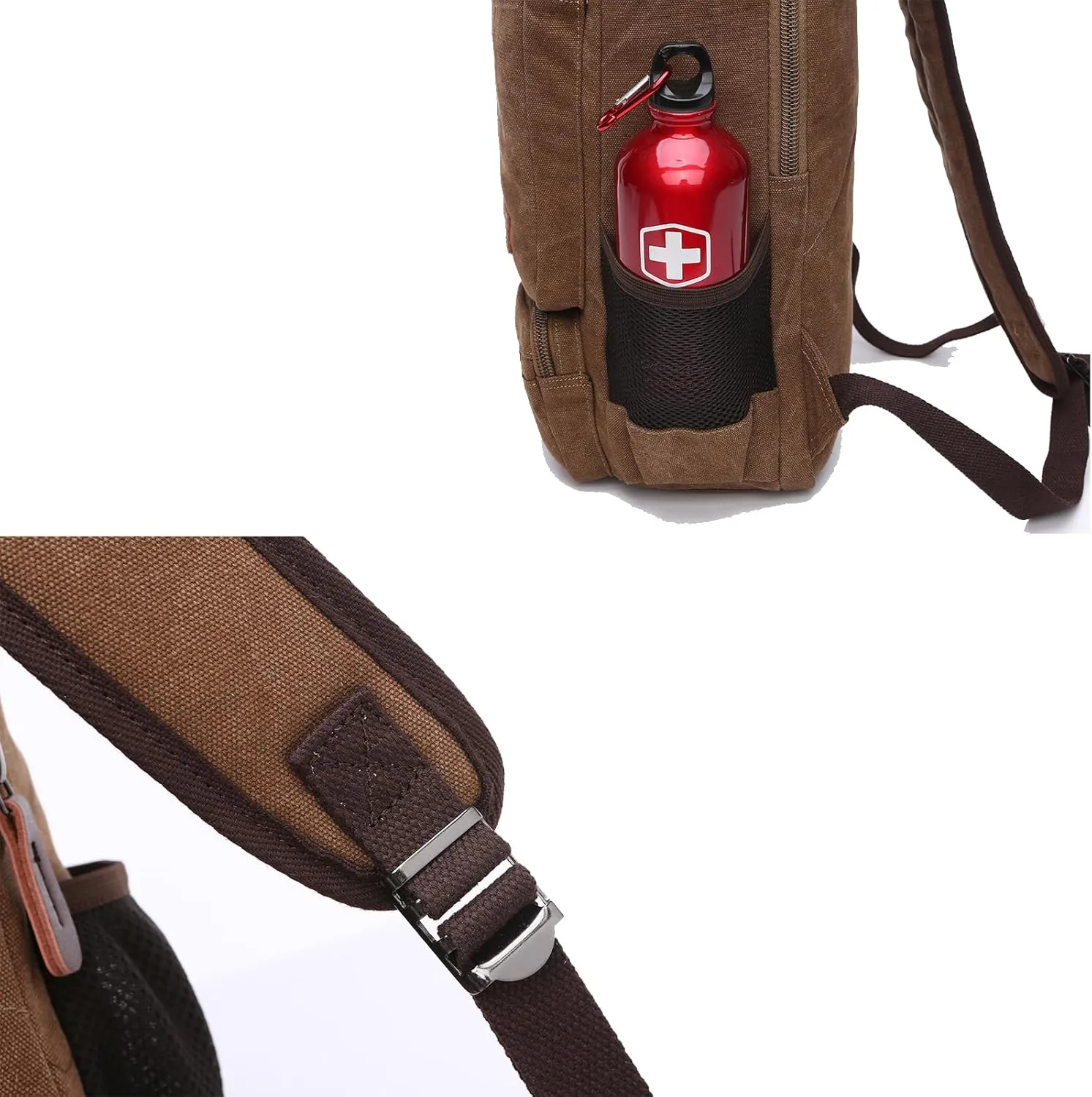 IT'SCARL Backpack backpack for men, large capacity hiking backpack, multi pocket travel bag (red)