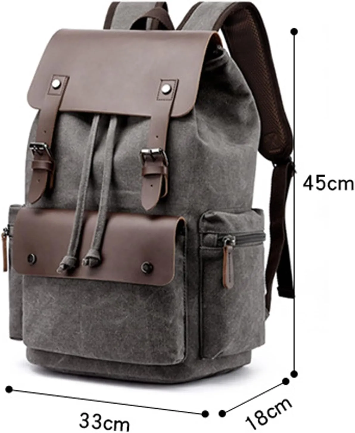 IT'SCARL Men's backpack with large capacity, fashionable travel style, outdoor hiking bag, business and leisure computer backpack (black)