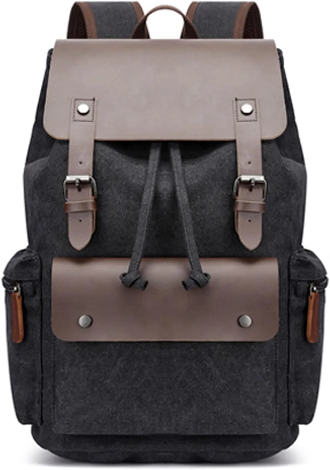 IT'SCARL Men's backpack with large capacity, fashionable travel style, outdoor hiking bag, business and leisure computer backpack (black)