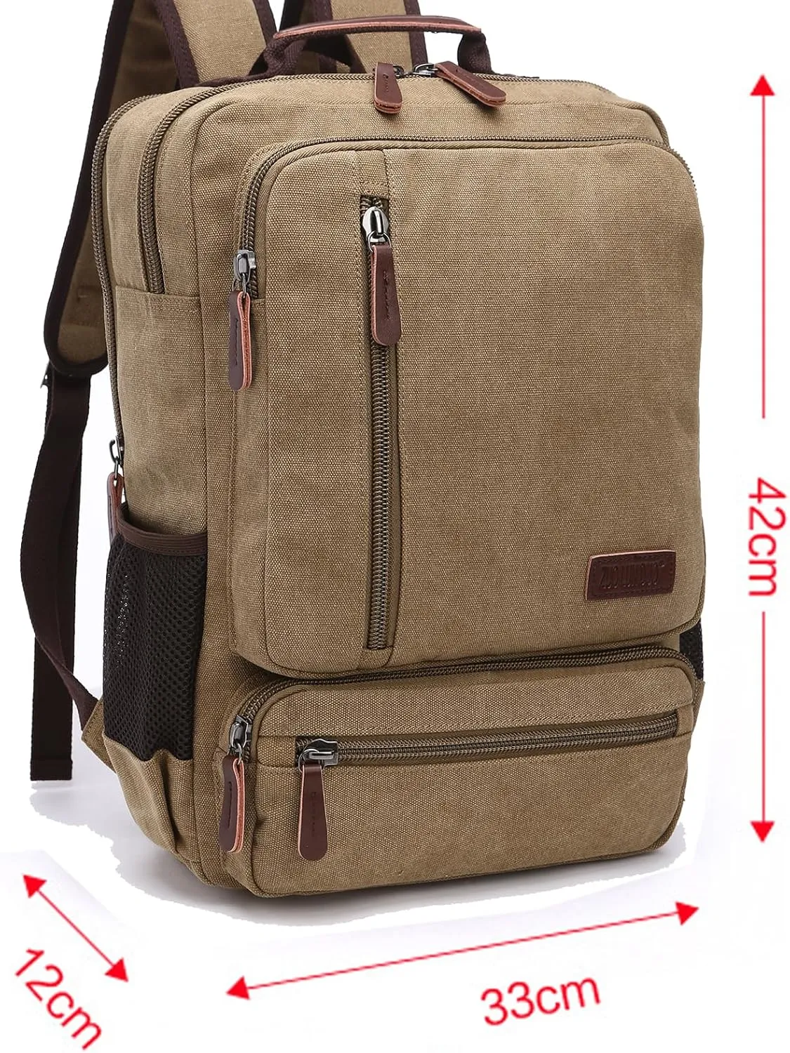 IT'SCARL Unisex backpack, 17 inch laptop backpack, waterproof travel bag (khaki)