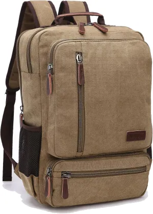 IT'SCARL Unisex backpack, 17 inch laptop backpack, waterproof travel bag (khaki)
