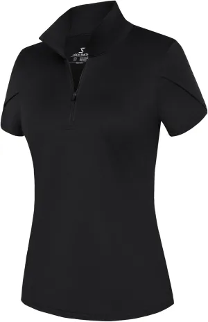 JACK SMITH Women's Golf Shirts Short Sleeve UPF50 Workout Tops for Women Moisture Wicking Dry fit Polo Shirt