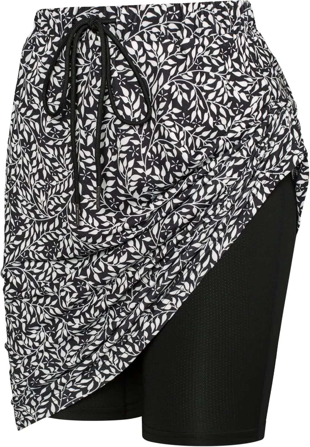 JACK SMITH Women's Stretchy Knee Length Skirts Athletic Skorts for Woman Drawstring Waist with Mesh Shorts Pockets