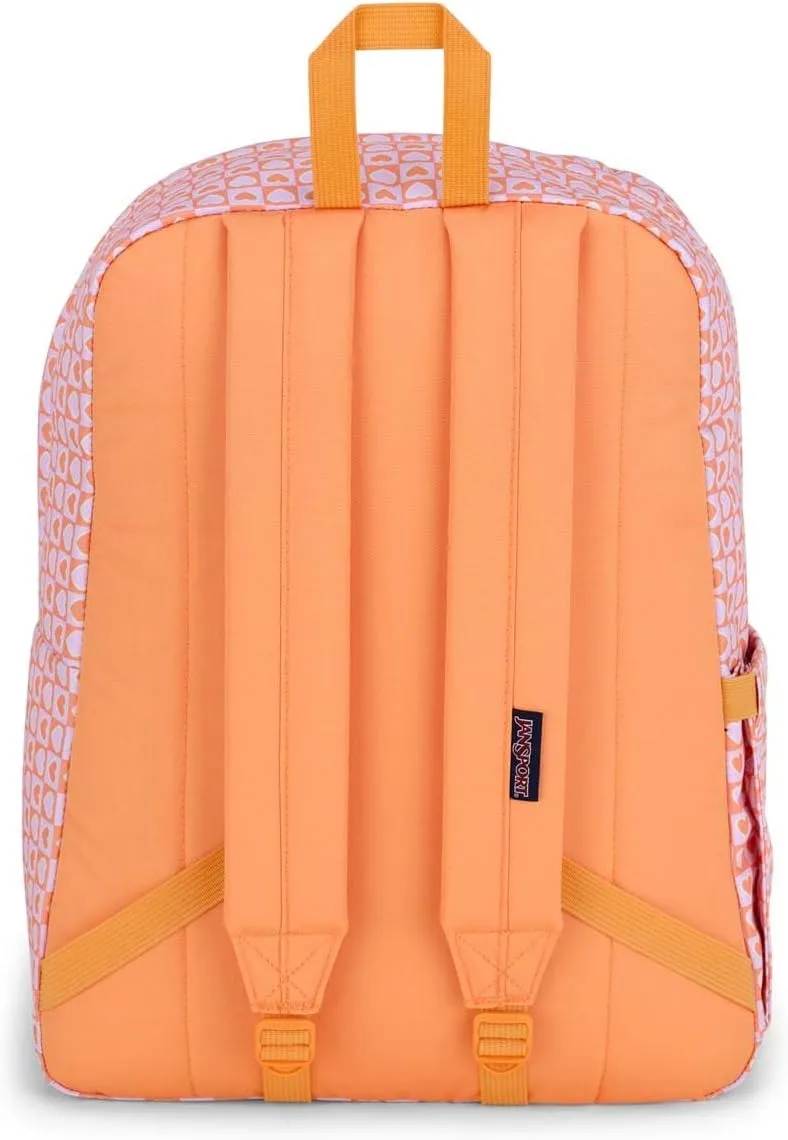 JanSport SuperBreak Plus Backpack with Padded 15-inch Laptop Sleeve and Integrated Bottle Pocket - Spacious and Durable Daypack for Work and Travel - Hyped Hearts Pink