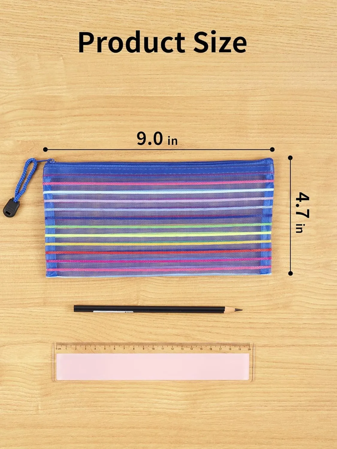JARLINK 20 Pack 10 Colors Zipper Mesh Pouch, Zipper Bag Multipurpose Travel Bags for Office Supplies Cosmetics Travel Accessories Multicolor