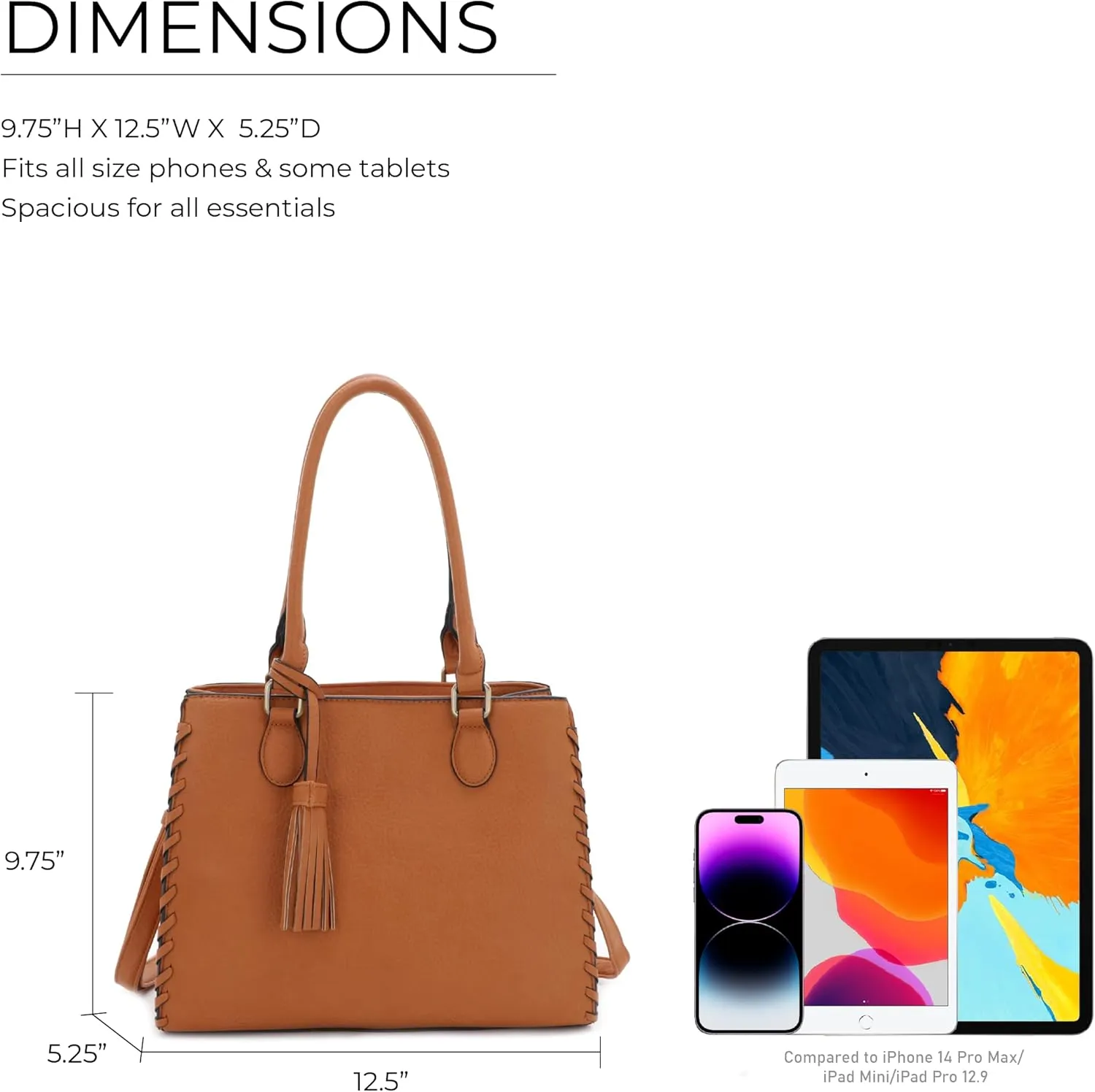 JESSIE & JAMES | Lioness Concealed Carry Satchel Bag with Tassel, Top Handle Purse with Crossbody Shoulder Strap