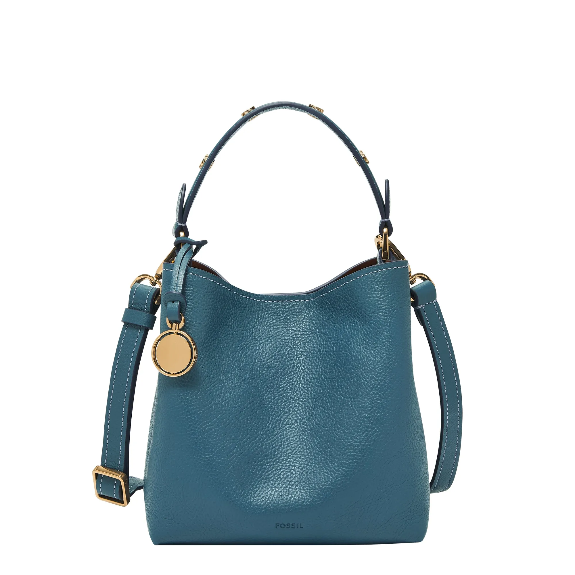 Jessie Leather Small Bucket Crossbody Bag