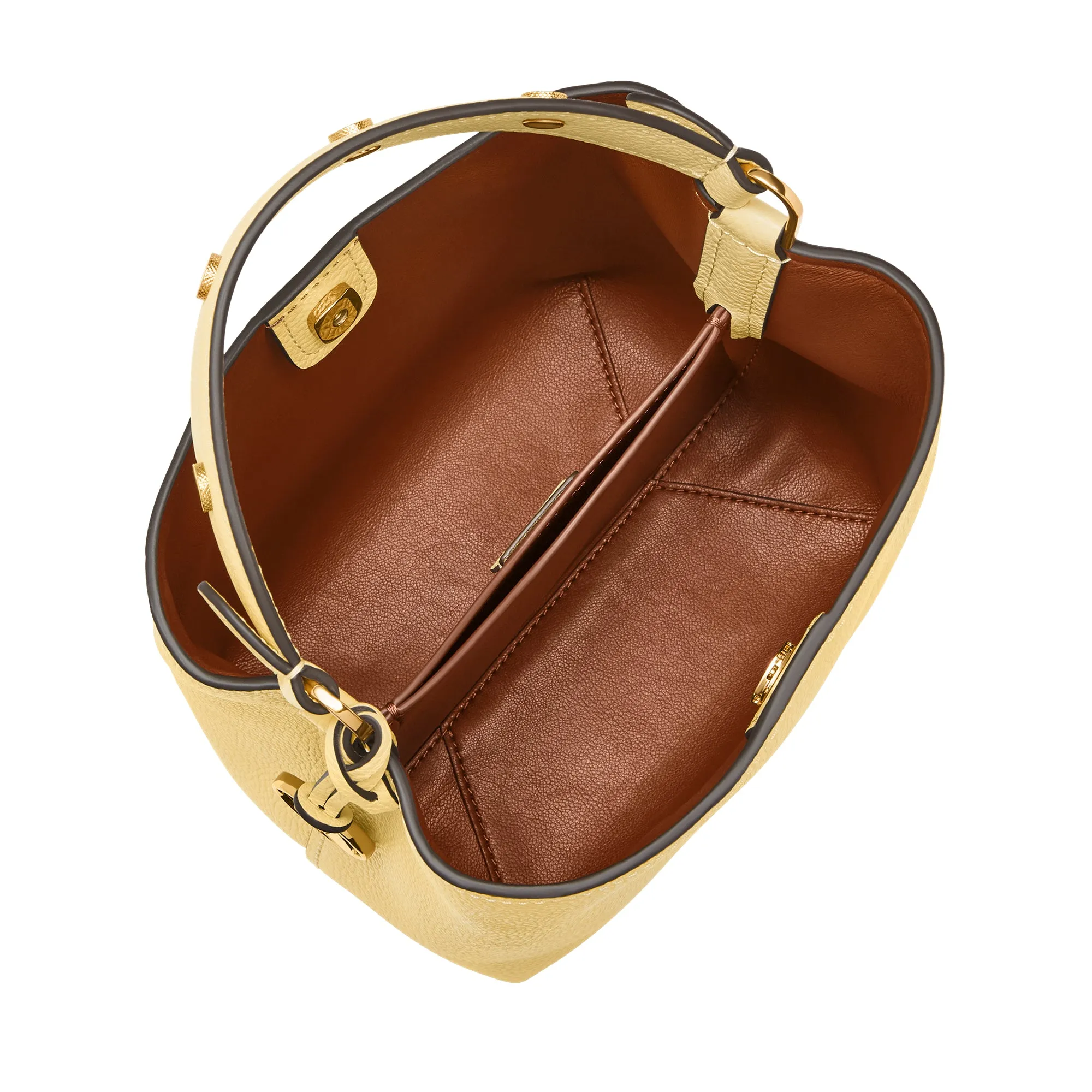 Jessie Leather Small Bucket Crossbody Bag