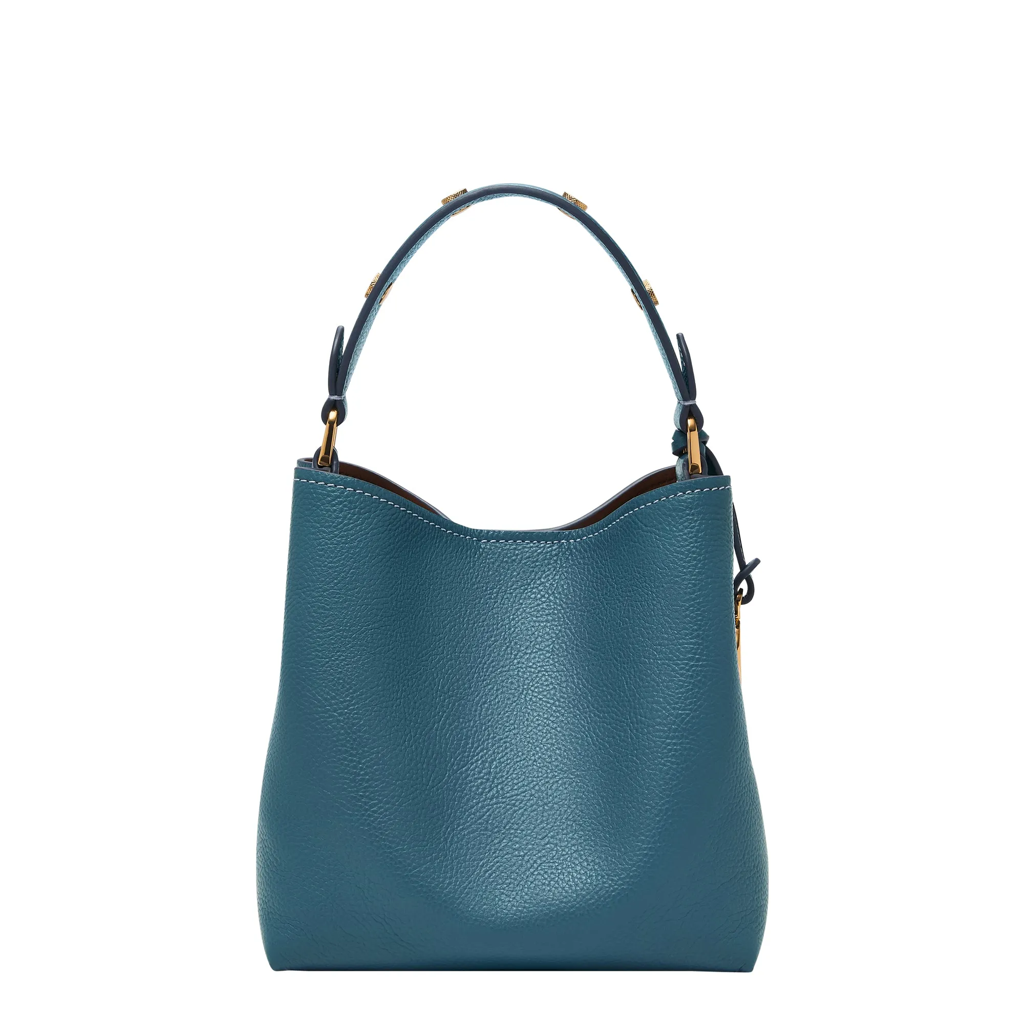 Jessie Leather Small Bucket Crossbody Bag