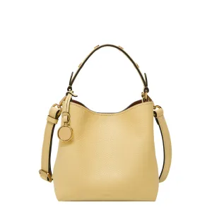 Jessie Leather Small Bucket Crossbody Bag
