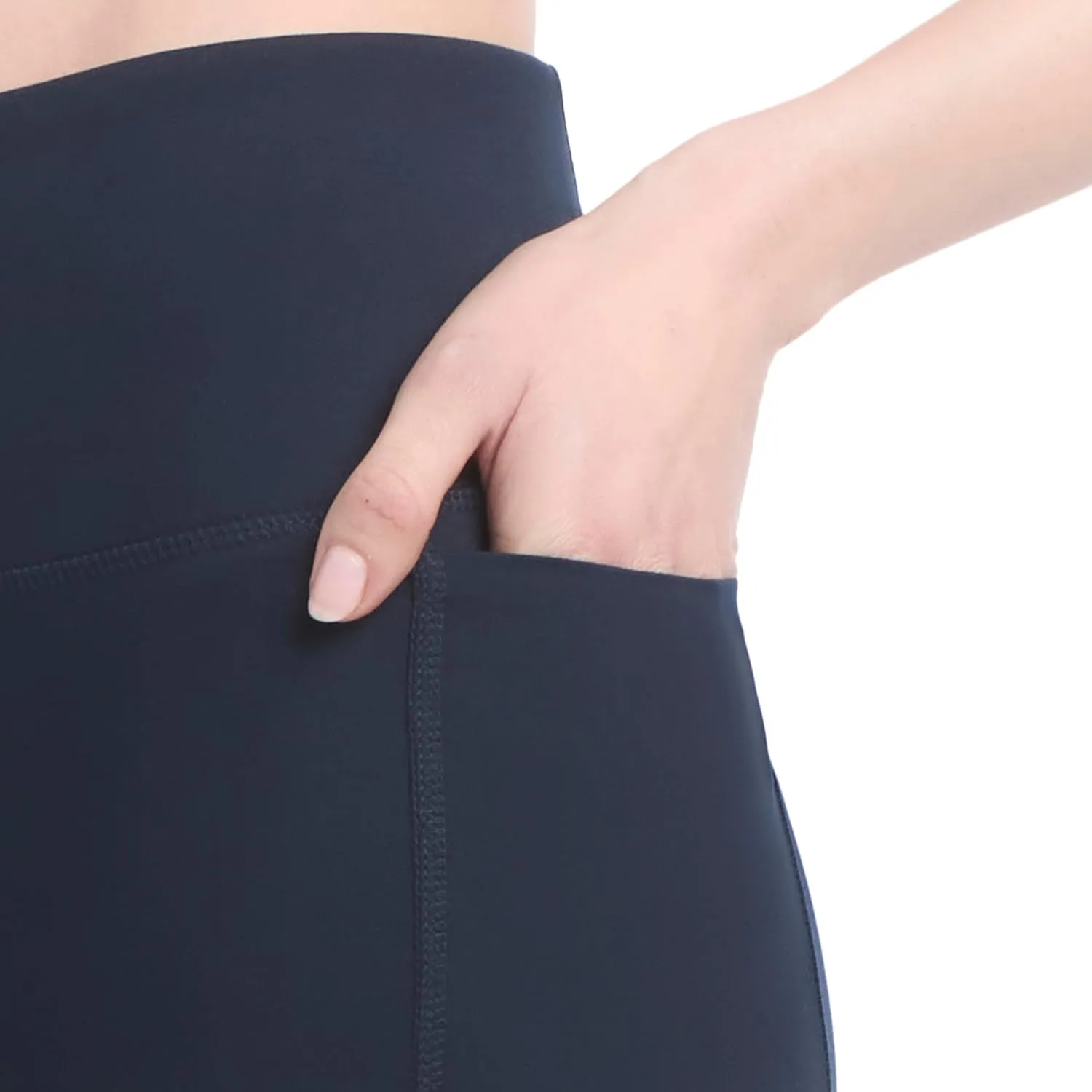 Jockey Women's High Waist Mesh Trim Crop Active Leggings