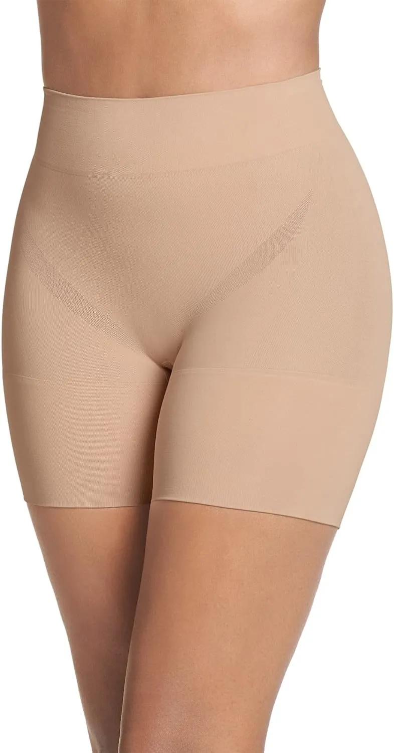 Jockey Women's Shapewear Skimmies Seamfree Tummy Smoothing Mid-Waist Mid-Thigh Short