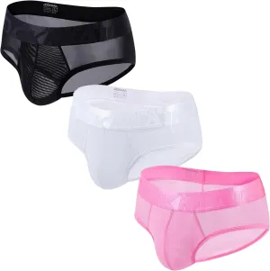 JOCKMAIL Men's Sexy Briefs Soft Breathable Comfortable Briefs Underwear Low Rise Underwear Pack for Men