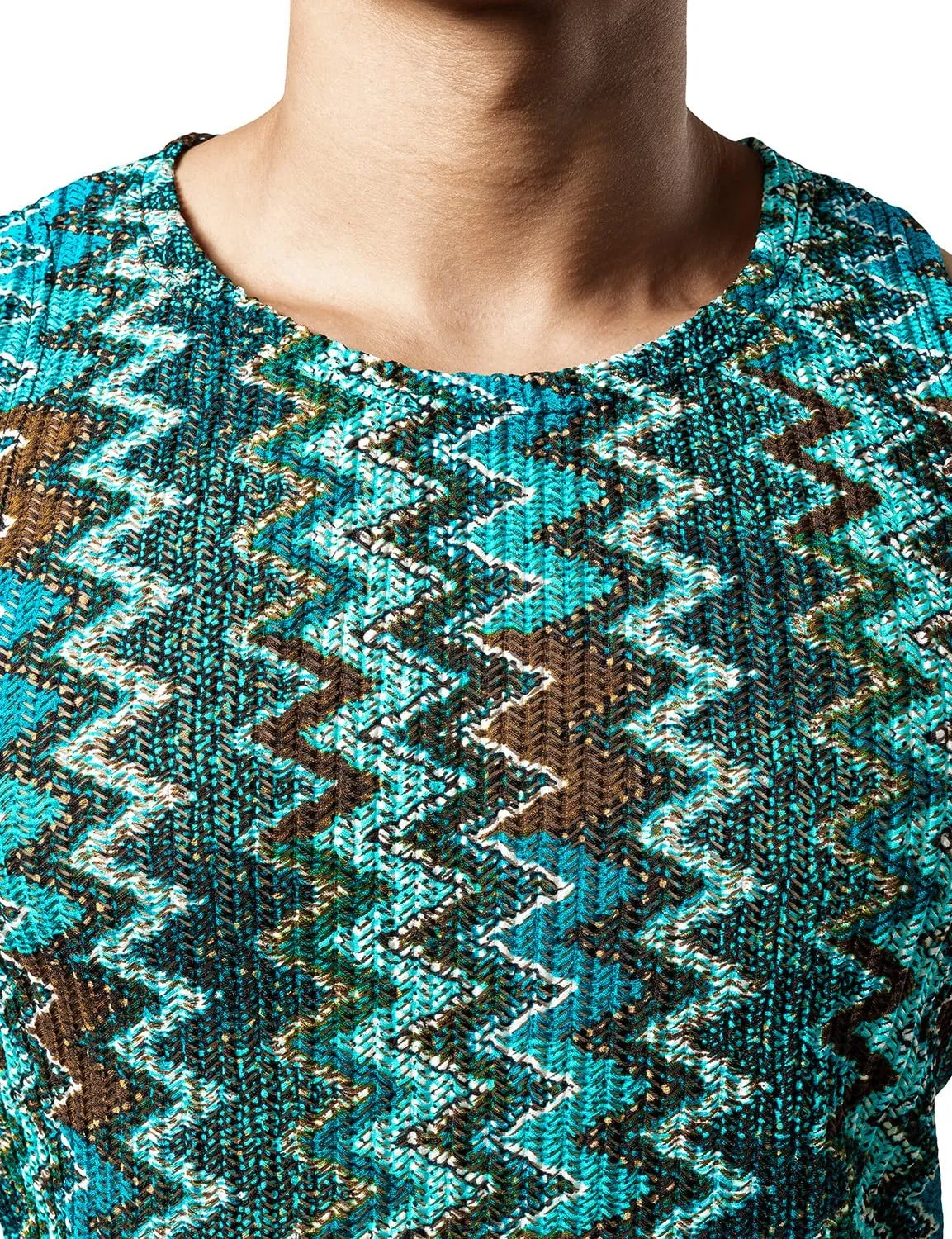 JOGAL Mens Boho Summer Tank Top Sleeveless Muscle Mesh Shirt