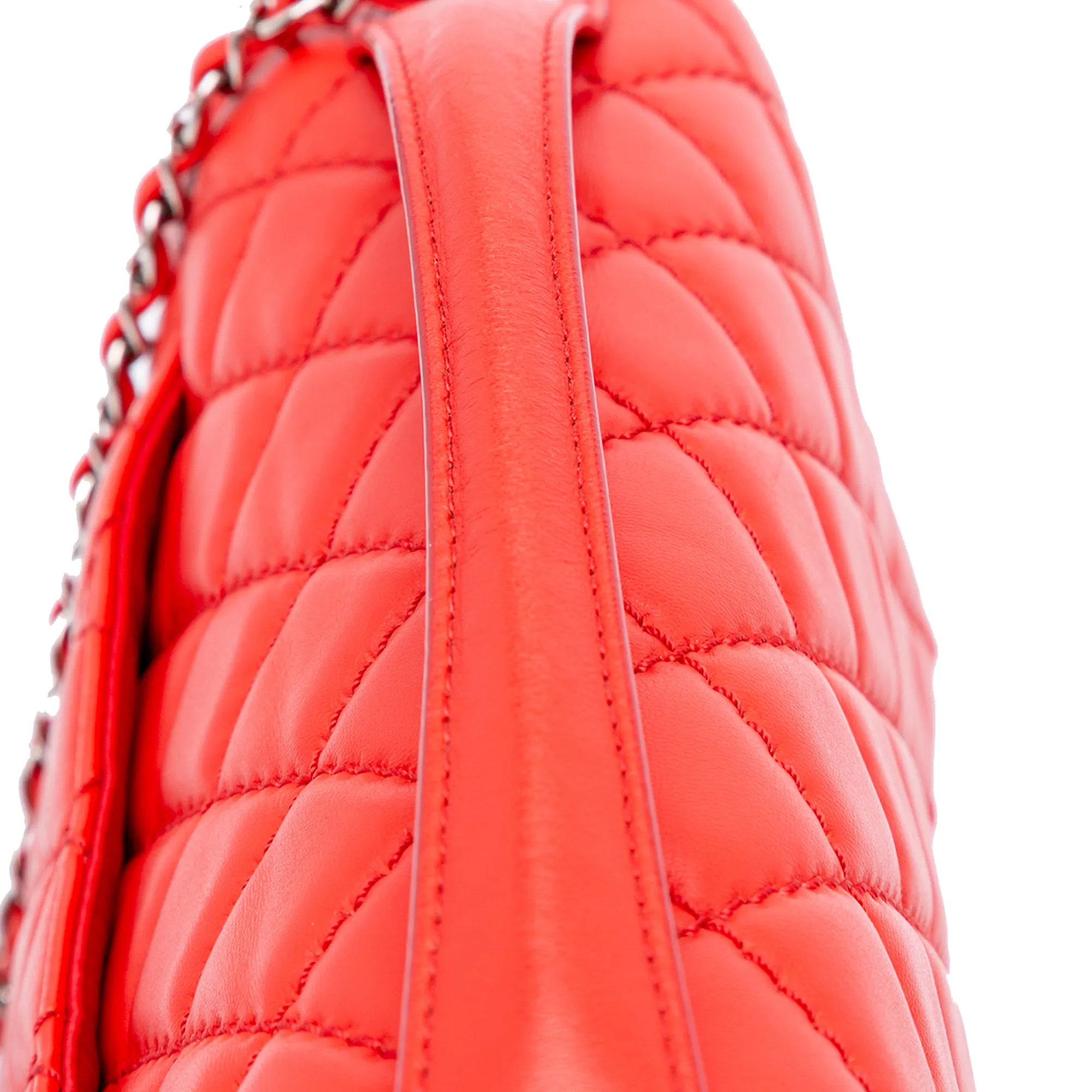 Jumbo Lambskin Easy Carry Flap Satchel