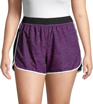 Just My Size Women's Active Plus-Size Woven Running Shorts, Moisture-Wicking Shorts, 4"
